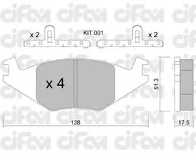 Комплект тормозных колодок, дисковый тормоз CIFAM купить