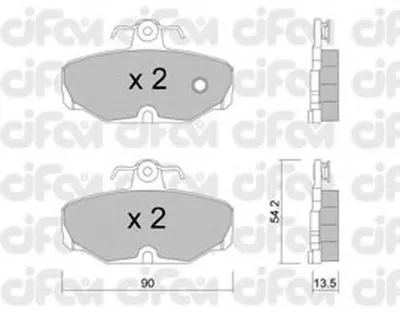 Комплект тормозных колодок, дисковый тормоз CIFAM купить