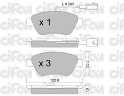 Комплект тормозных колодок, дисковый тормоз CIFAM купить