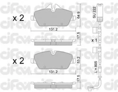 Комплект тормозных колодок, дисковый тормоз CIFAM купить