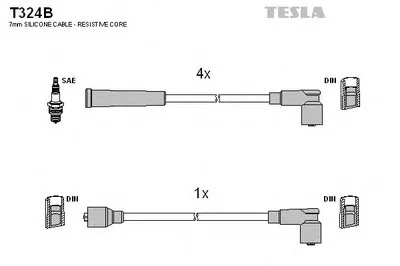 Комплект проводов зажигания TESLA купить