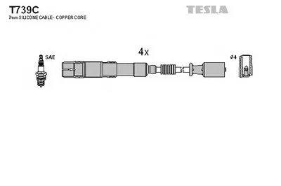 Комплект проводов зажигания original TESLA купить