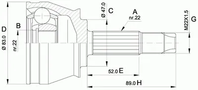 Шарнирный комплект, приводной вал SPIN OPEN PARTS купить