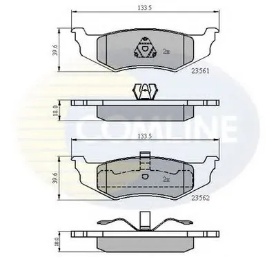 Комплект тормозных колодок, дисковый тормоз Comline COMLINE купить