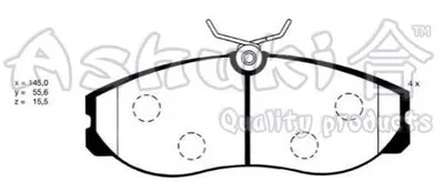Комплект тормозных колодок, дисковый тормоз ASHUKI купить
