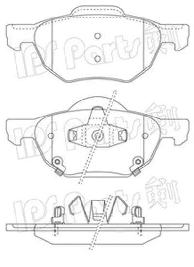 Комплект тормозных колодок, дисковый тормоз IPS Parts IPS Parts купить