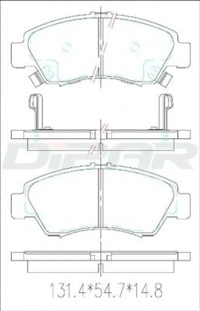 Комплект тормозных колодок, дисковый тормоз DITAS купить