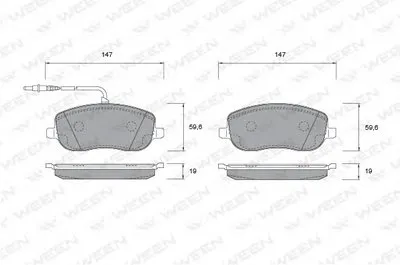 Комплект тормозных колодок, дисковый тормоз WEEN купить