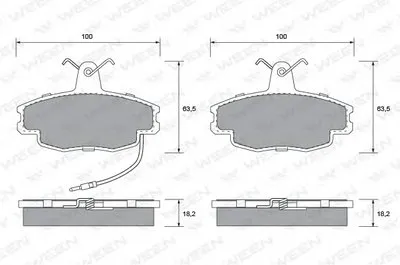Комплект тормозных колодок, дисковый тормоз WEEN купить