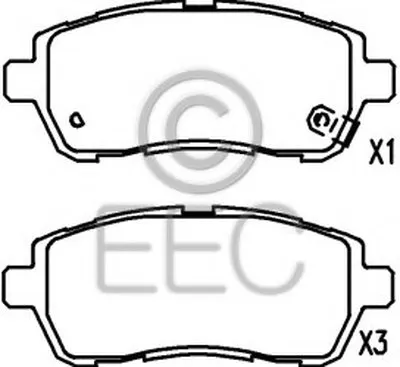 Комплект тормозных колодок, дисковый тормоз EEC купить
