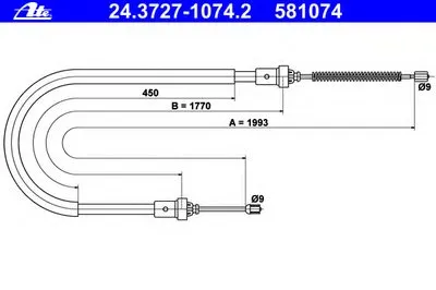 Трос, стояночная тормозная система ATE купить
