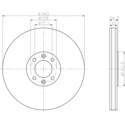 Тормозной диск PRO HELLA PAGID купить