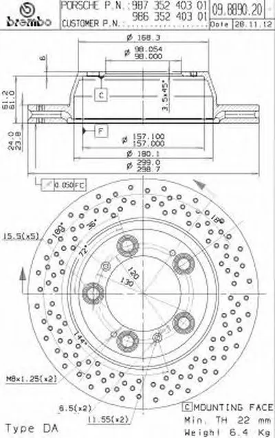 Тормозной диск COATED DISC LINE BREMBO купить