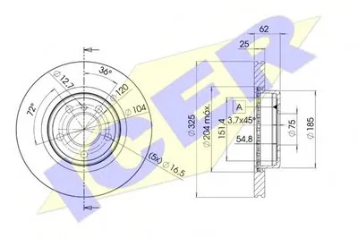 Тормозной диск ICER купить