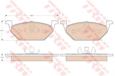 Комплект тормозных колодок, дисковый тормоз COTEC TRW купить