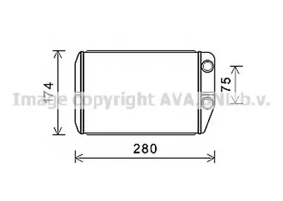 Теплообменник, отопление салона AVA QUALITY COOLING купить