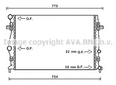 Радиатор, охлаждение двигателя AVA QUALITY COOLING купить
