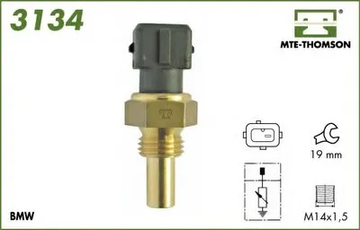 Датчик, температура охлаждающей жидкости; Датчик, температура охлаждающей жидкости; Датчик, температура охлаждающей жидкости MTE-THOMSON купить
