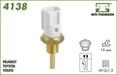 Датчик, температура охлаждающей жидкости; Датчик, температура охлаждающей жидкости; Датчик, температура охлаждающей жидкости MTE-THOMSON купить