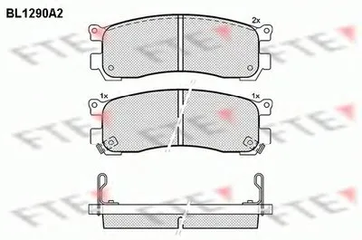 Комплект тормозных колодок, дисковый тормоз FTE купить