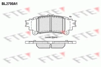 Комплект тормозных колодок, дисковый тормоз FTE купить
