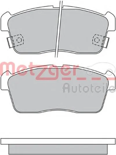 Комплект тормозных колодок, дисковый тормоз METZGER купить
