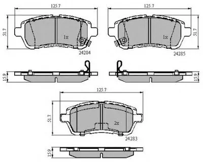 Комплект тормозных колодок, дисковый тормоз NATIONAL купить