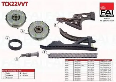 Комплект цепи привода распредвала FAI AutoParts купить