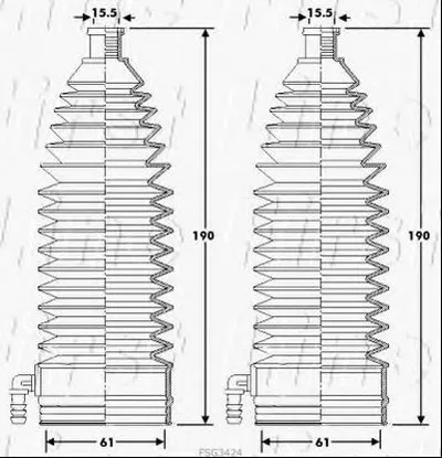 Пыльник, рулевое управление FIRST LINE купить
