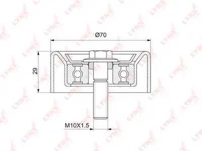 Паразитный / ведущий ролик, поликлиновой ремень LYNXauto купить