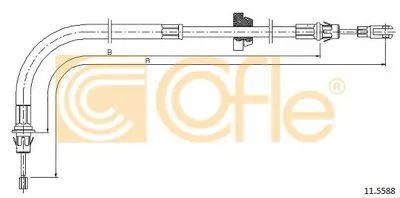 Трос, стояночная тормозная система COFLE купить