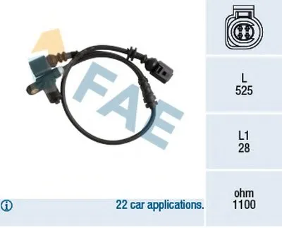 Датчик, частота вращения колеса FAE купить