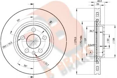 Тормозной диск R BRAKE купить
