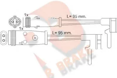 Сигнализатор, износ тормозных колодок R BRAKE купить