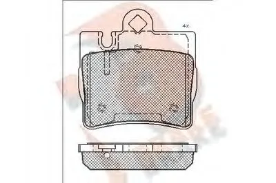 Комплект тормозных колодок, дисковый тормоз R BRAKE купить
