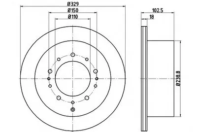 Тормозной диск PRO HELLA купить