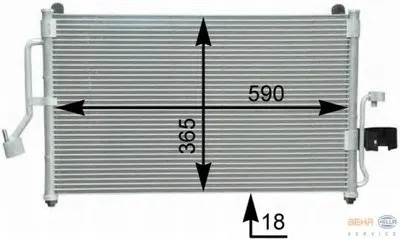 Конденсатор, кондиционер BEHR HELLA SERVICE HELLA купить