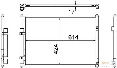 Конденсатор, кондиционер BEHR HELLA SERVICE HELLA купить