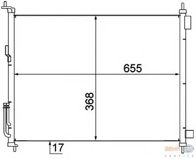 Конденсатор, кондиционер BEHR HELLA SERVICE HELLA купить