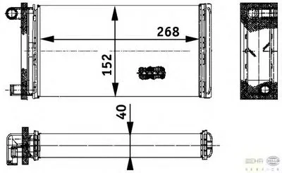 Теплообменник, отопление салона BEHR HELLA SERVICE HELLA купить