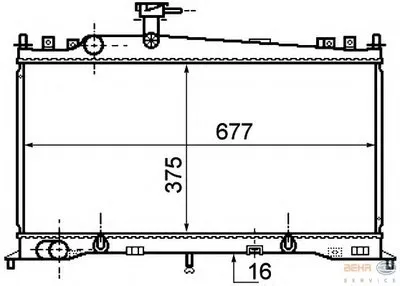 Радиатор, охлаждение двигателя BEHR HELLA SERVICE HELLA купить