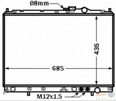 Радиатор, охлаждение двигателя BEHR HELLA SERVICE HELLA купить