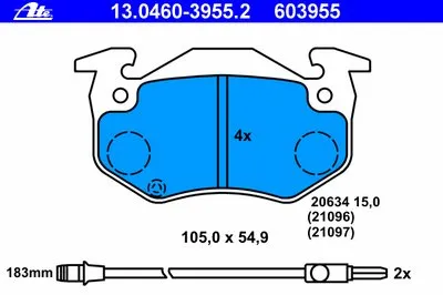 Комплект тормозных колодок, дисковый тормоз ATE купить