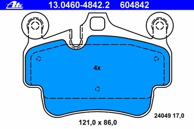 Комплект тормозных колодок, дисковый тормоз ATE купить