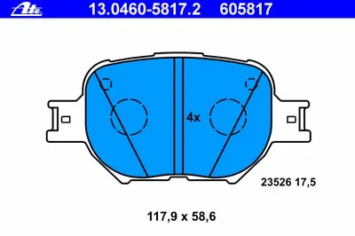 Комплект тормозных колодок, дисковый тормоз ATE купить