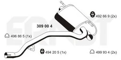 Глушитель выхлопных газов конечный ERNST купить
