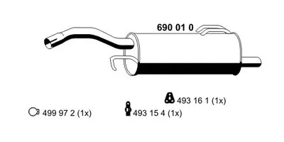 Глушитель выхлопных газов конечный ERNST купить
