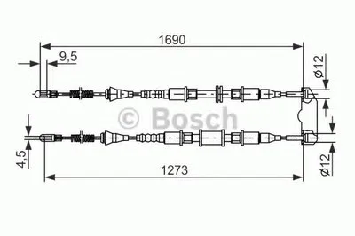 Трос, стояночная тормозная система BOSCH купить