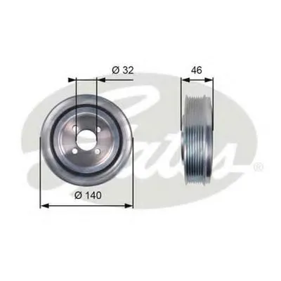 Ременный шкив, коленчатый вал DriveAlign® GATES купить