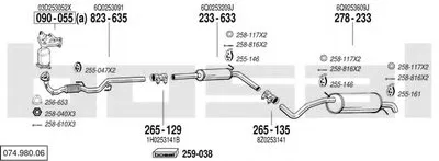 Система выпуска ОГ BOSAL купить
